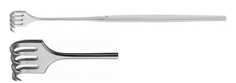 ГАЧОК 4-ЗУБ. ГОСТР. ВЕЛ. ВИГНУТ. 165MM